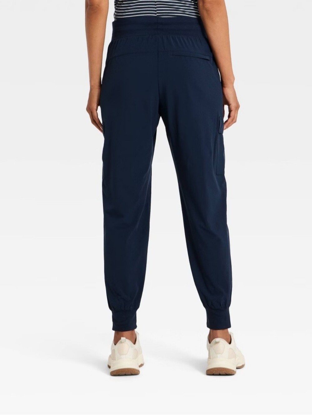 Women's Active Light Mid-Rise Jogger Pants - All In Motion Navy Blue S - Picture 2 of 3